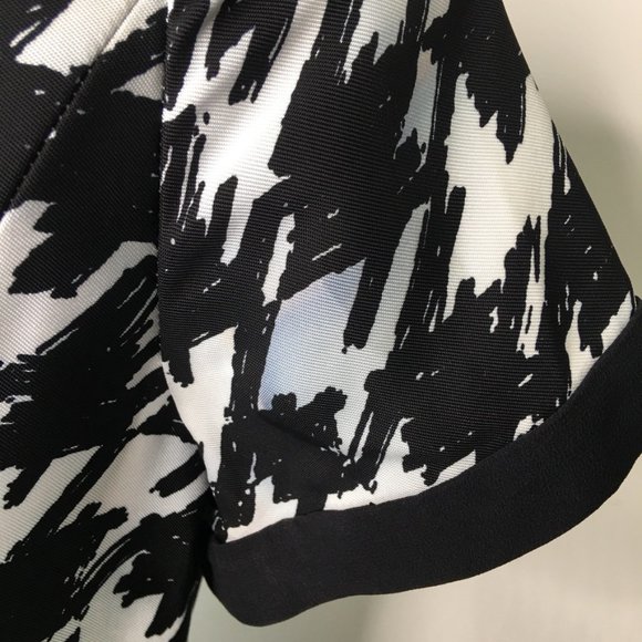 Kate Spade Women's Houndstooth Sheath Mini Dress Short Sleeve Size 0 Bla… - Picture 11 of 16